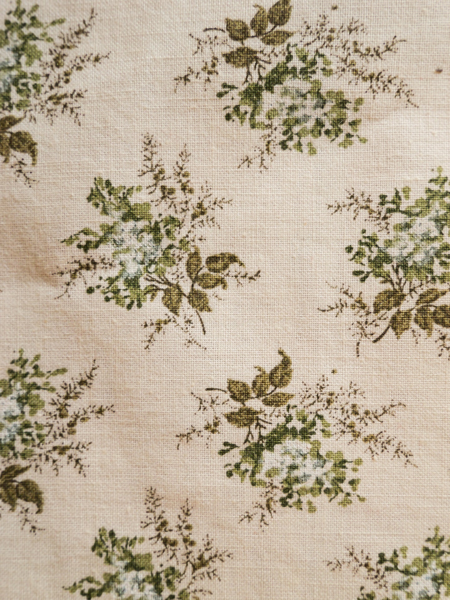 LENGTH: Vintage Green Sprig Cotton