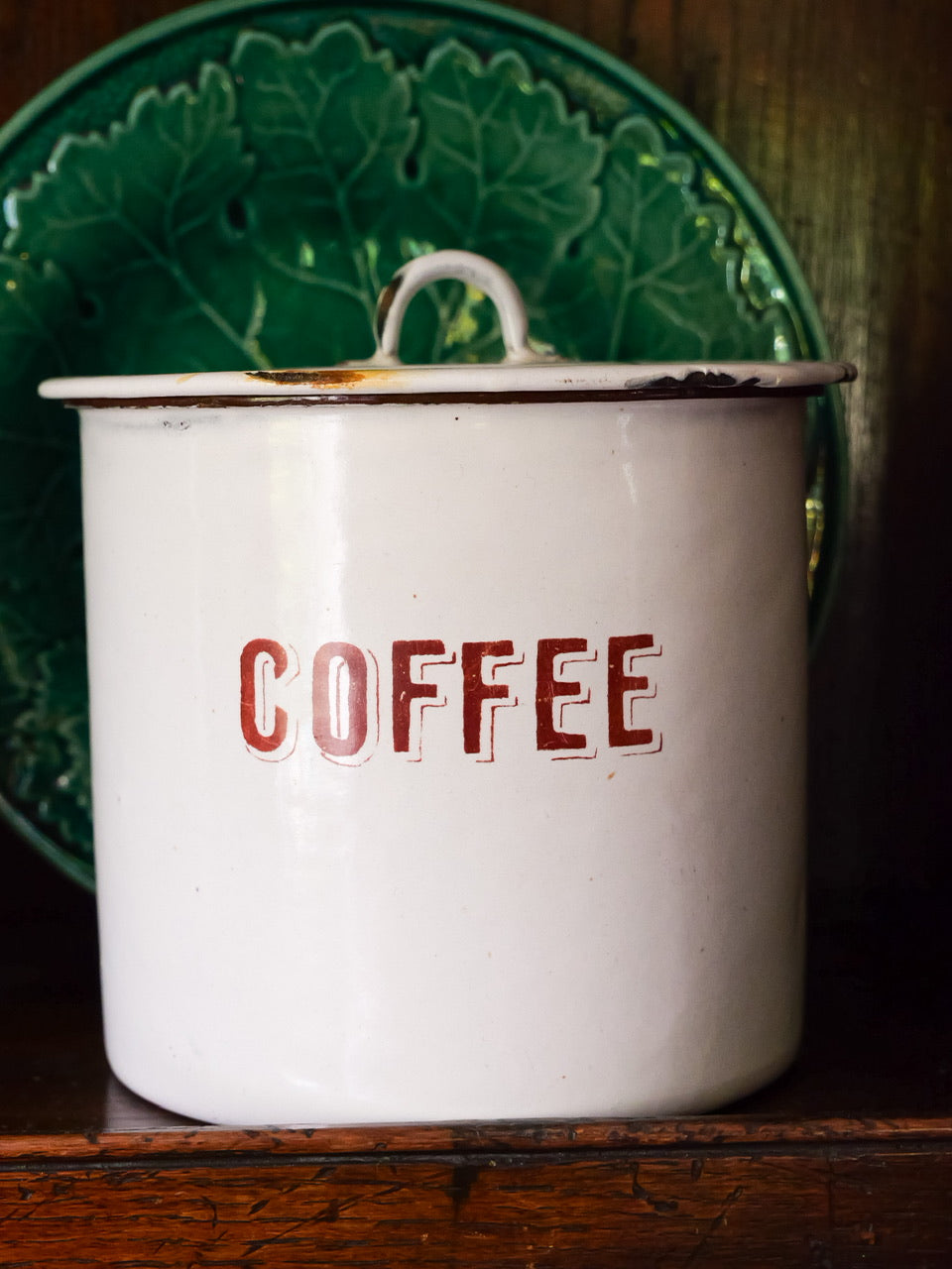 Vintage English Enamel Storage Pots