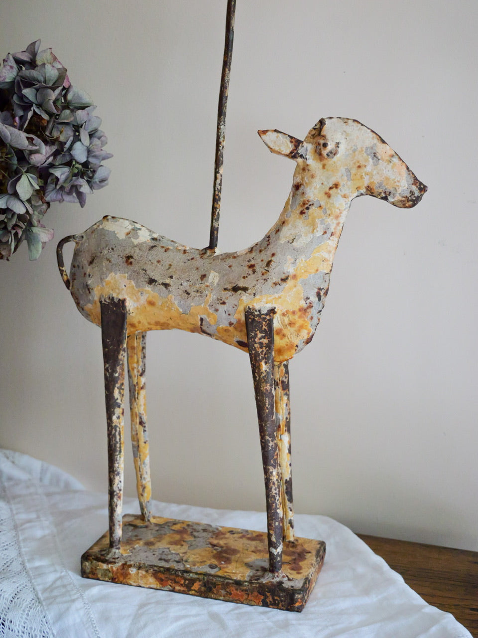 Vintage Metal Deer Candle Holder