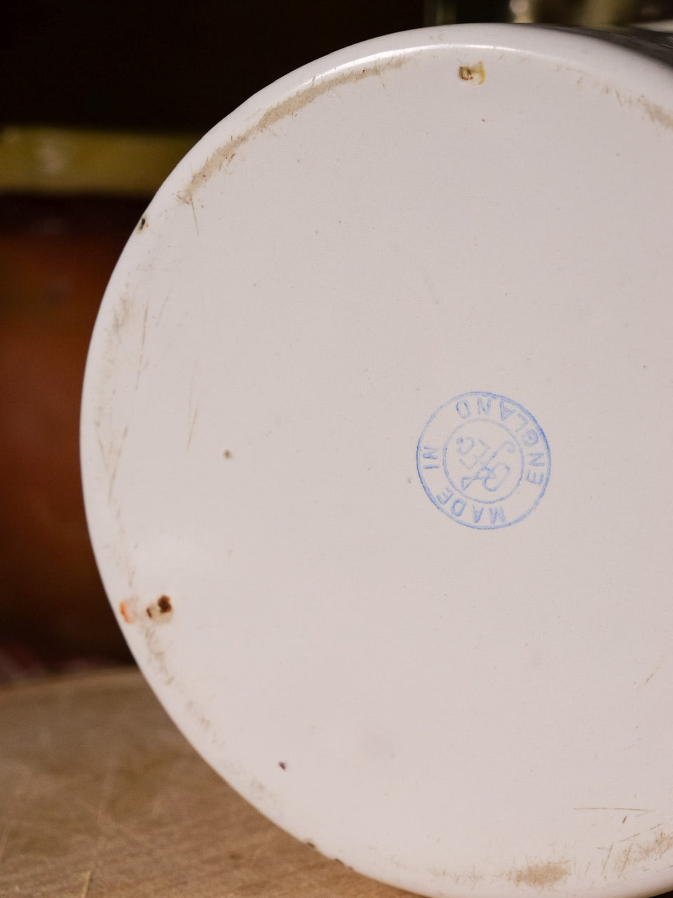 Vintage English Enamel Storage Pots