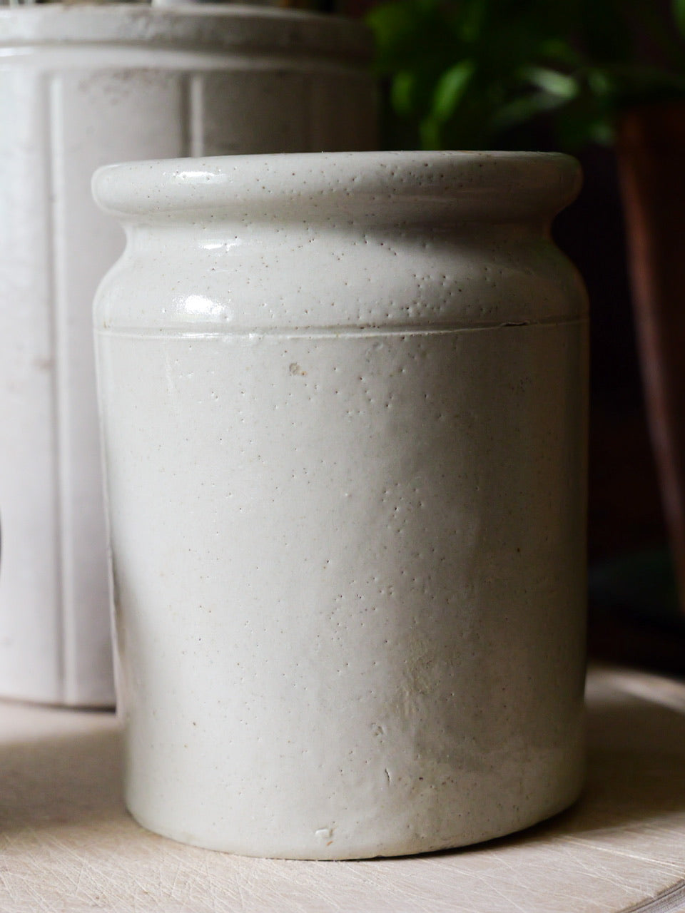Set of 3 Vintage Stoneware Pots