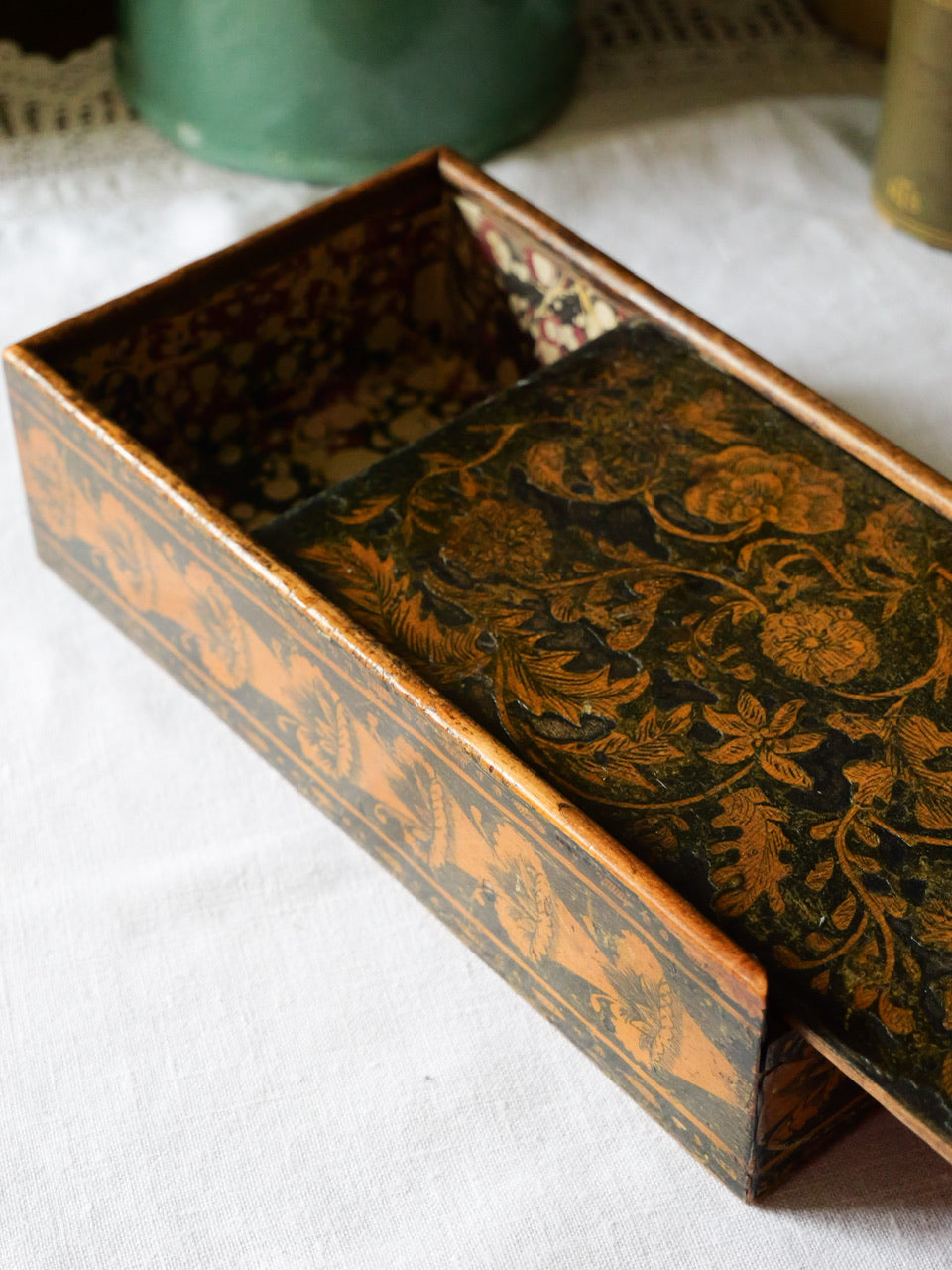 Antique Regency Penwork Box