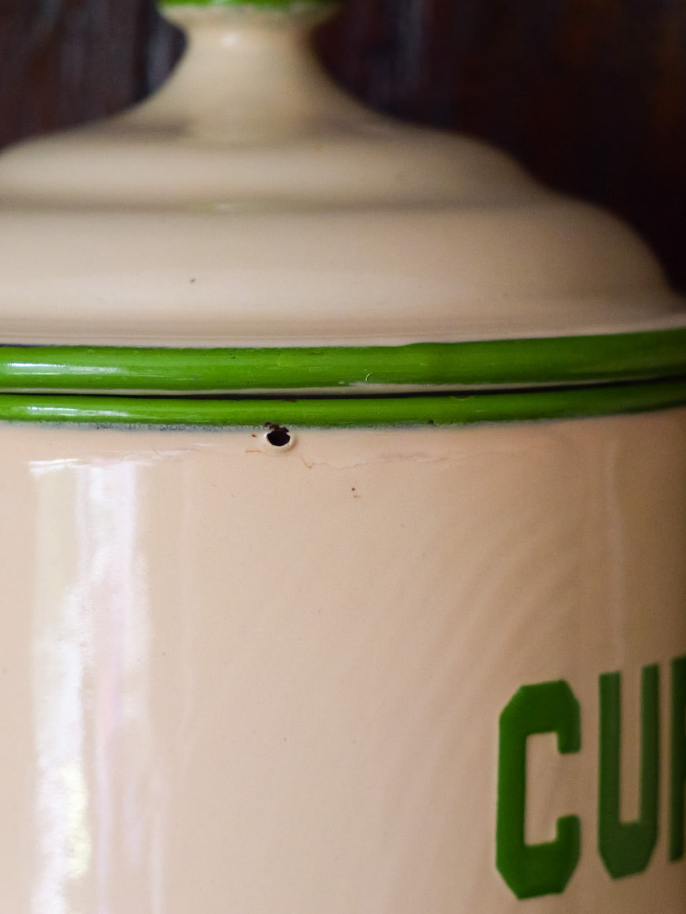 Vintage Enamel ‘Currants’ Container
