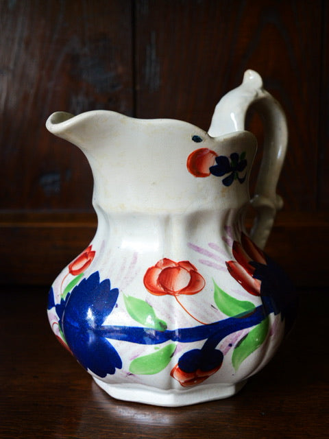 Antique Gaudy Welsh Pouch Jug