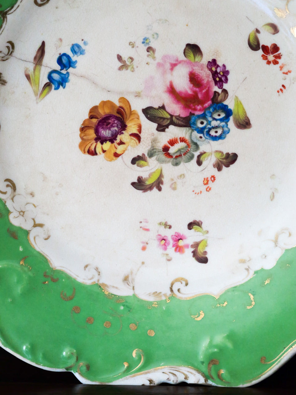 Antique Floral Plate