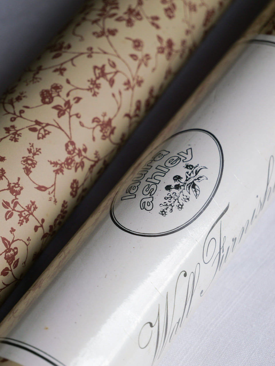 Vintage Laura Ashley Wallpaper Rolls - Set of 2
