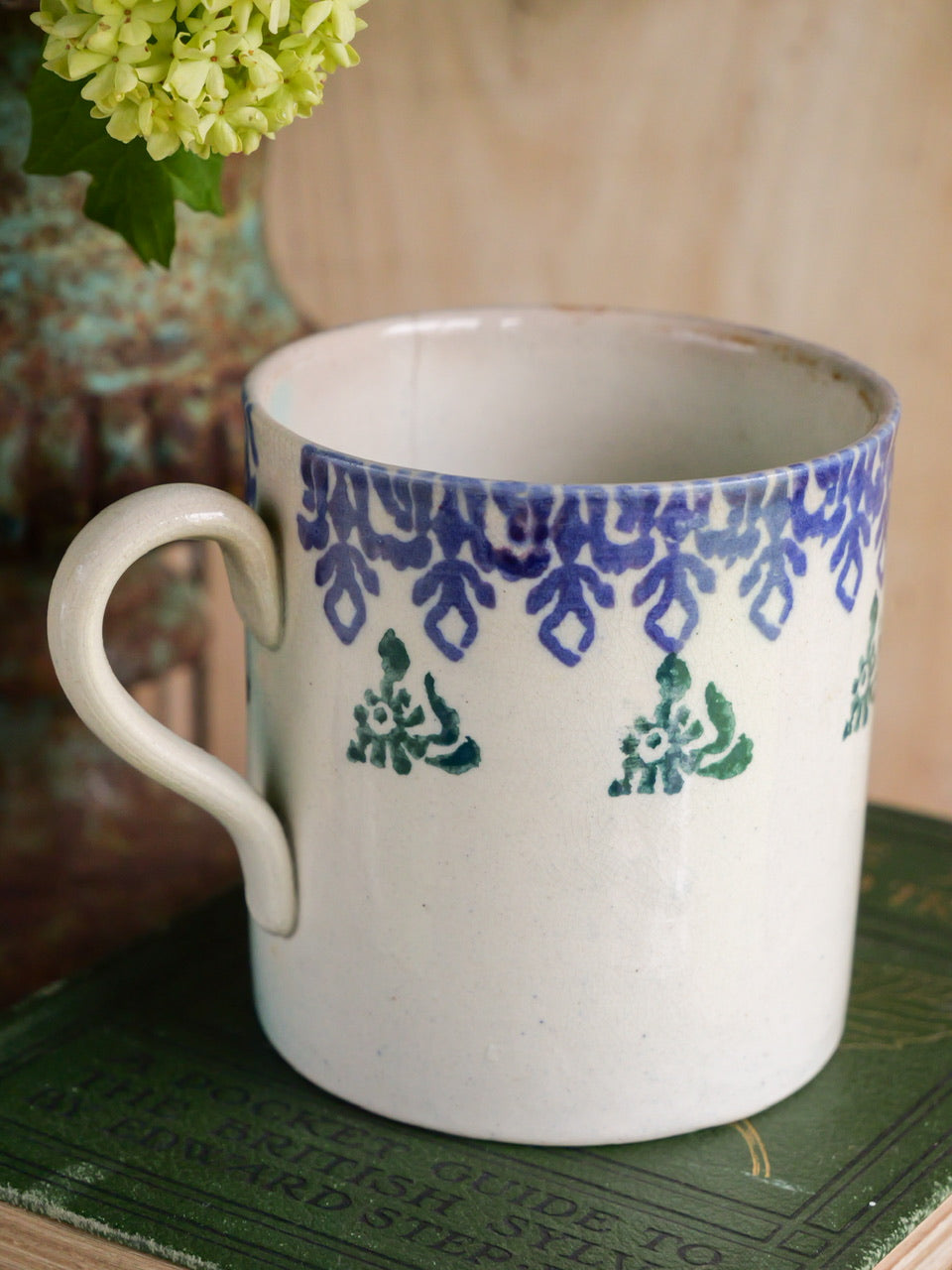 Small Antique Spongeware Mug