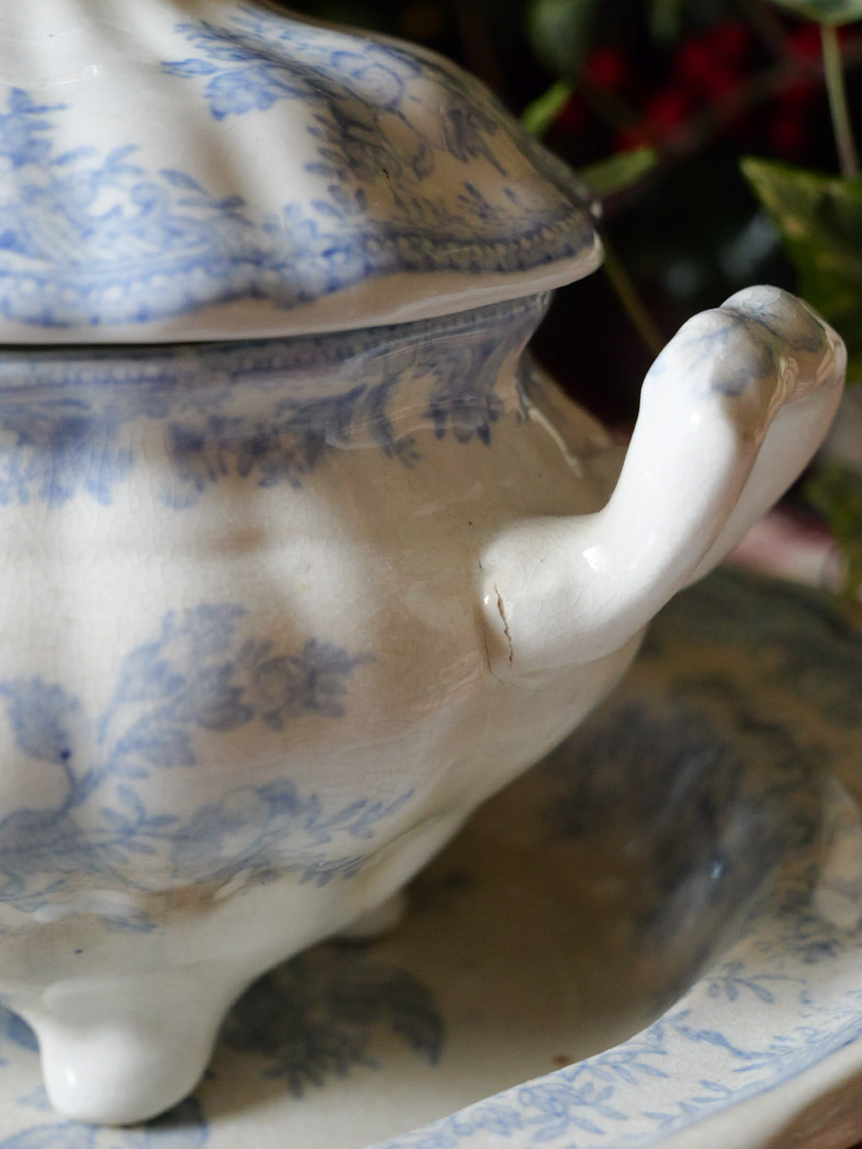 Small Antique Asiatic Pheasants Tureen