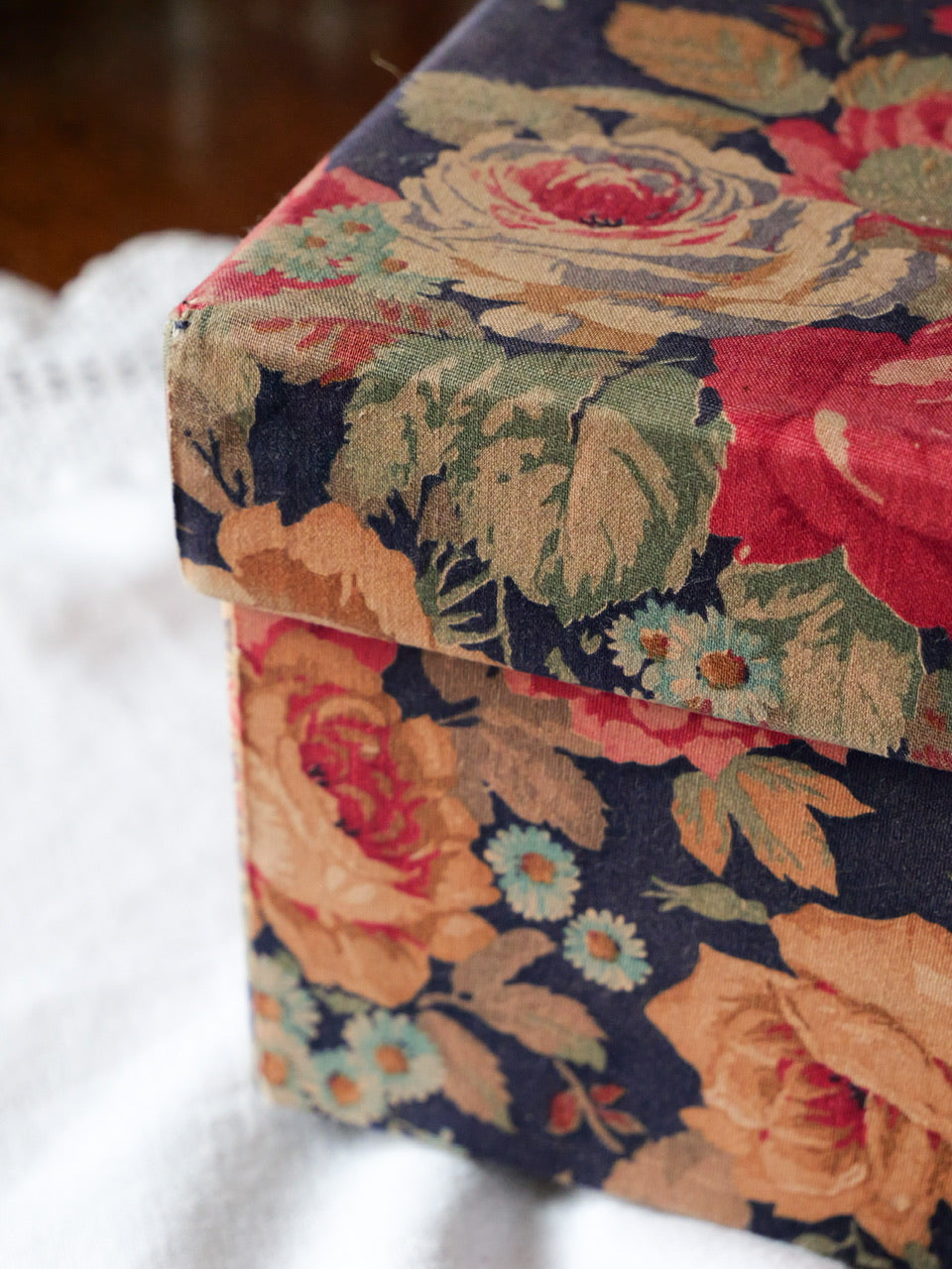 Vintage Fabric Covered Box