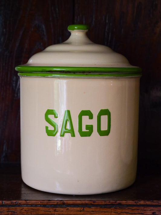 Vintage Enamel ‘Sago’ Container
