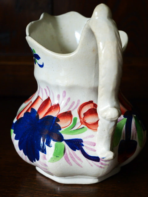 Antique Gaudy Welsh Pouch Jug