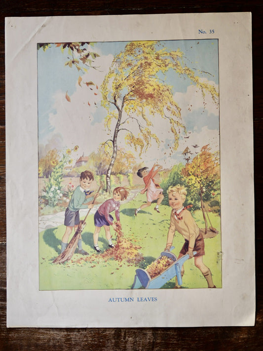 Vintage Poster - Autumn Leaves