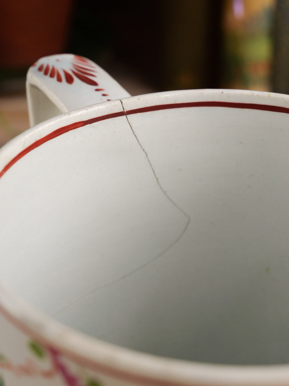 Large Hand Painted Georgian Pearlware Mug