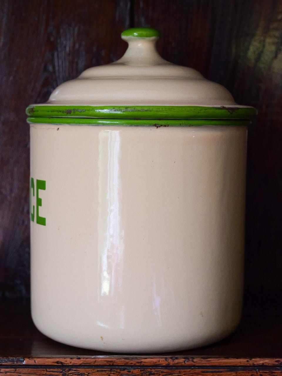 Vintage Enamel ‘Rice’ Container