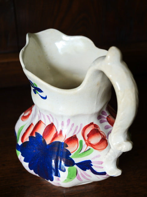 Antique Gaudy Welsh Pouch Jug