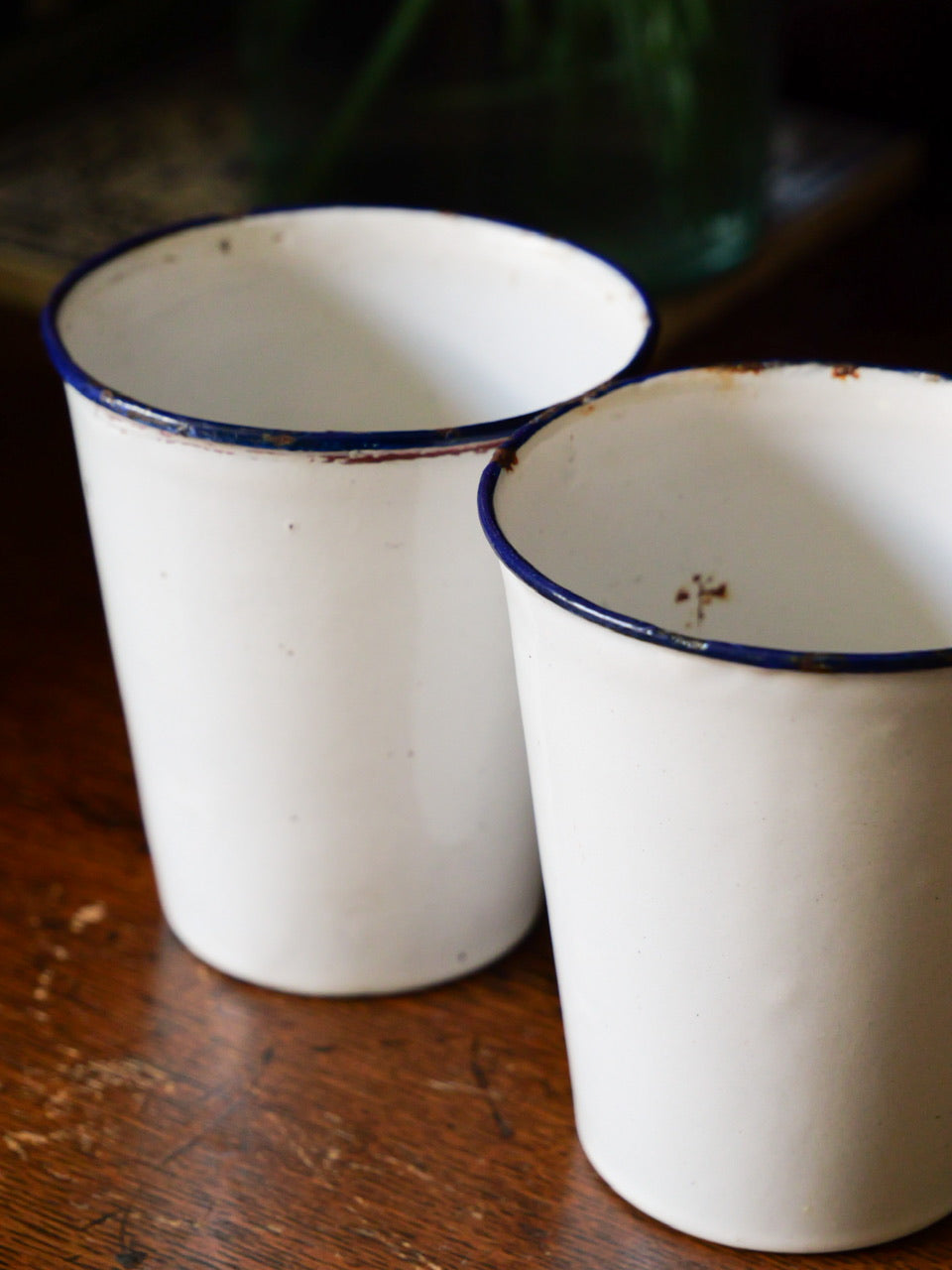 Vintage Enamel Tumbler Set