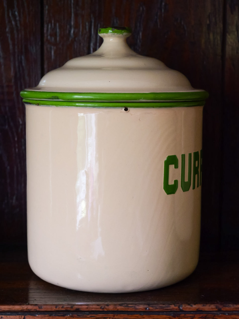 Vintage Enamel ‘Currants’ Container