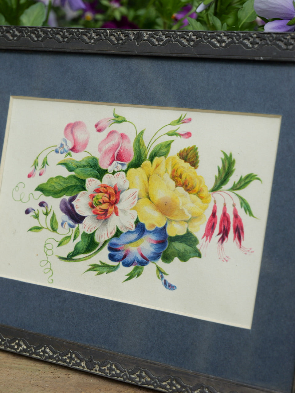 19th Century Floral Watercolour Painting