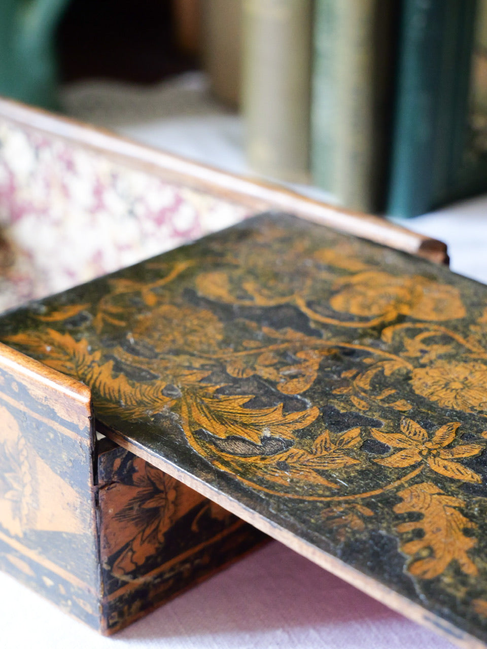 Antique Regency Penwork Box