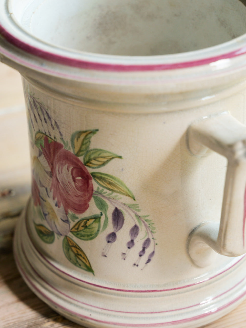 Large 19th Century Inscribed Hand Painted Loving Cup