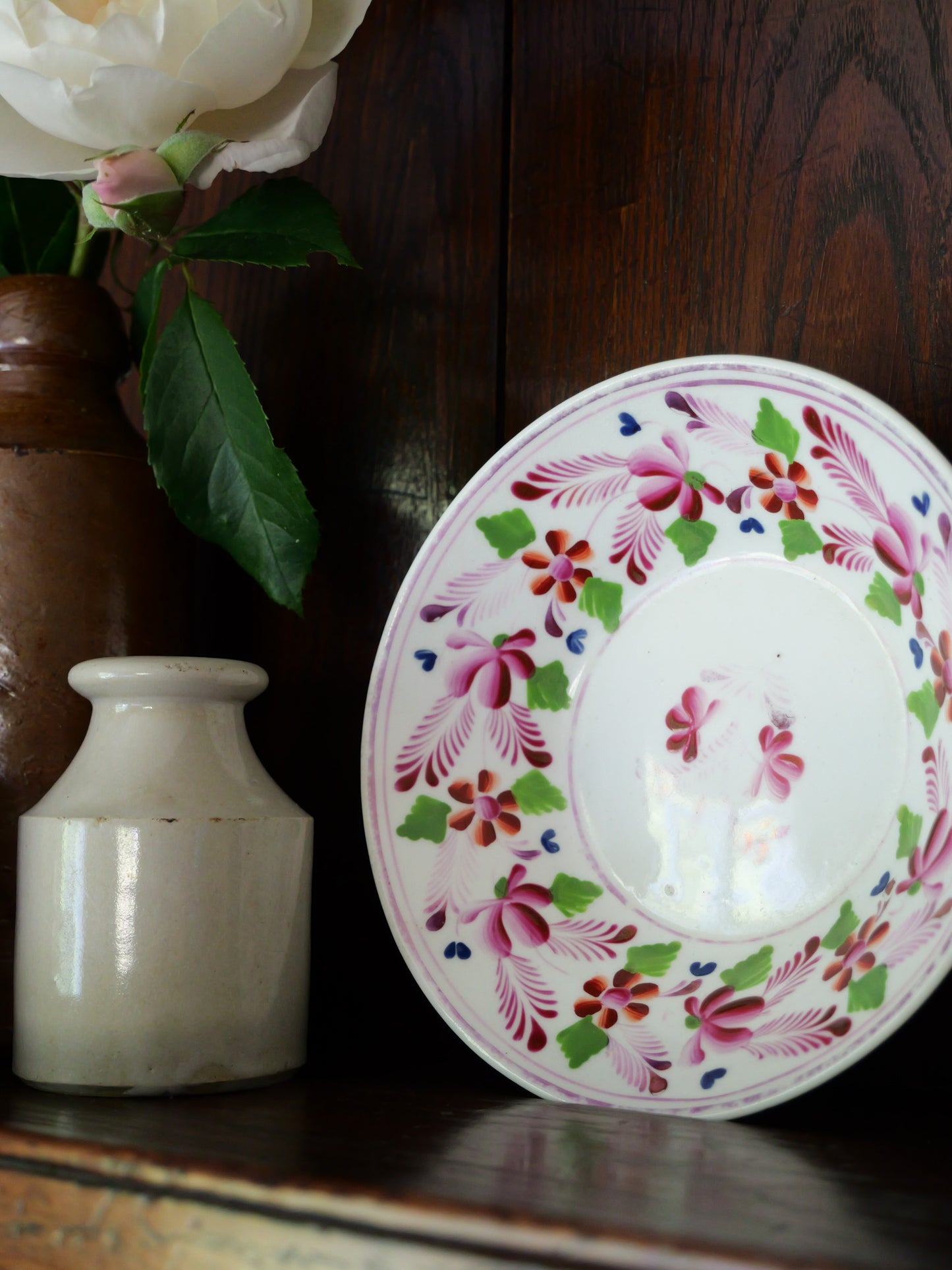 Antique Hand-painted Lustre Saucer