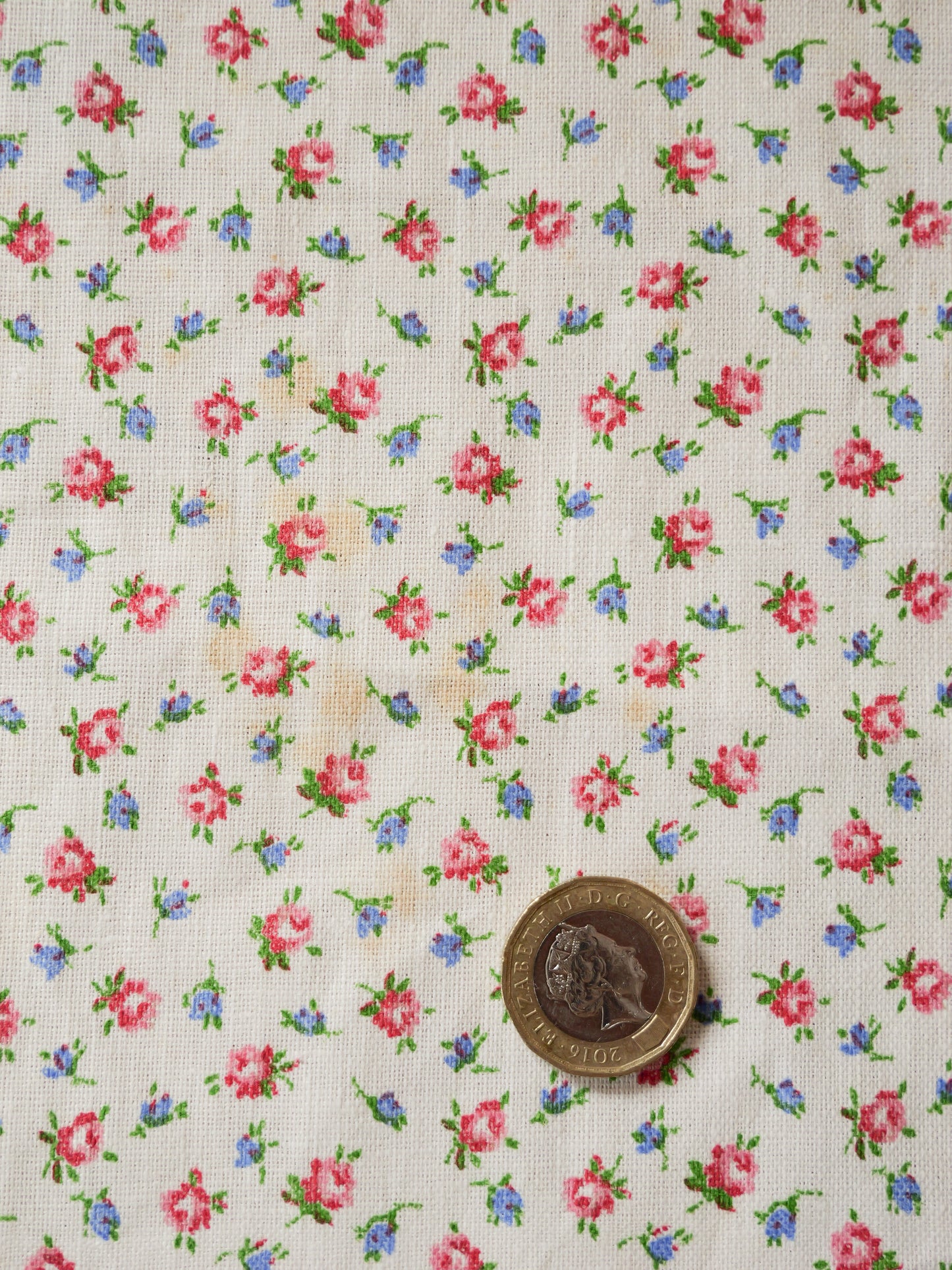 REMNANT - Vintage French Ditsy Rose Cotton