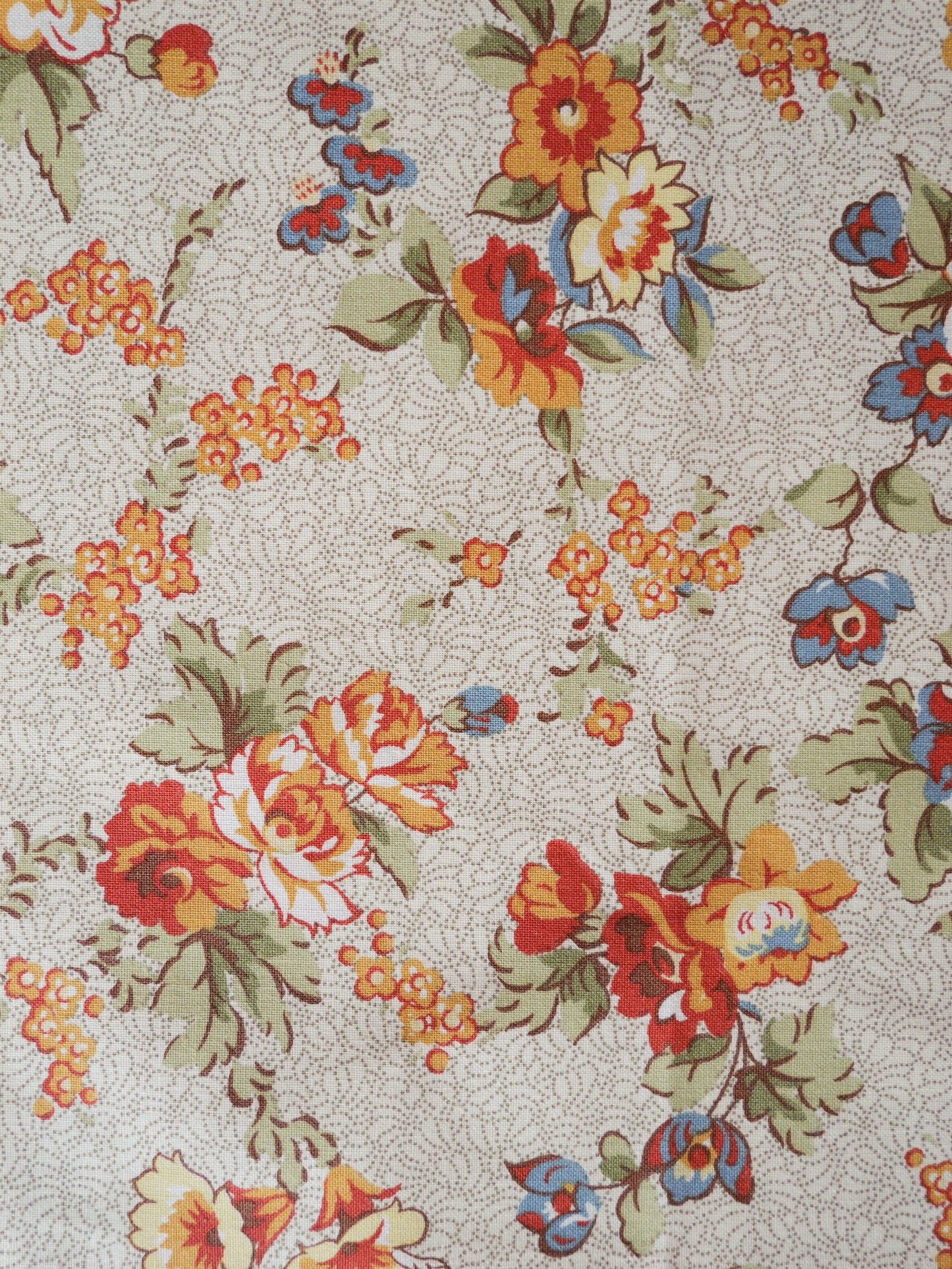 LENGTH: Vintage Laura Ashley Floral Cotton - Oranges