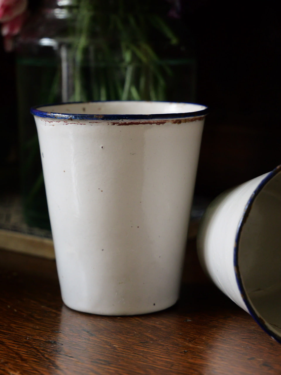 Vintage Enamel Tumbler Set