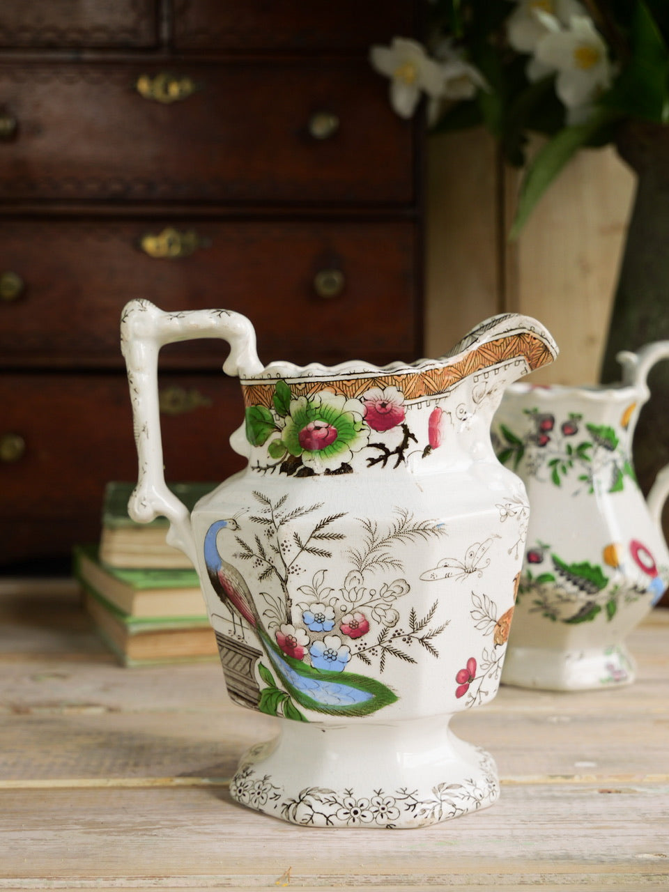 Antique Transferware Jugs - Set of 2