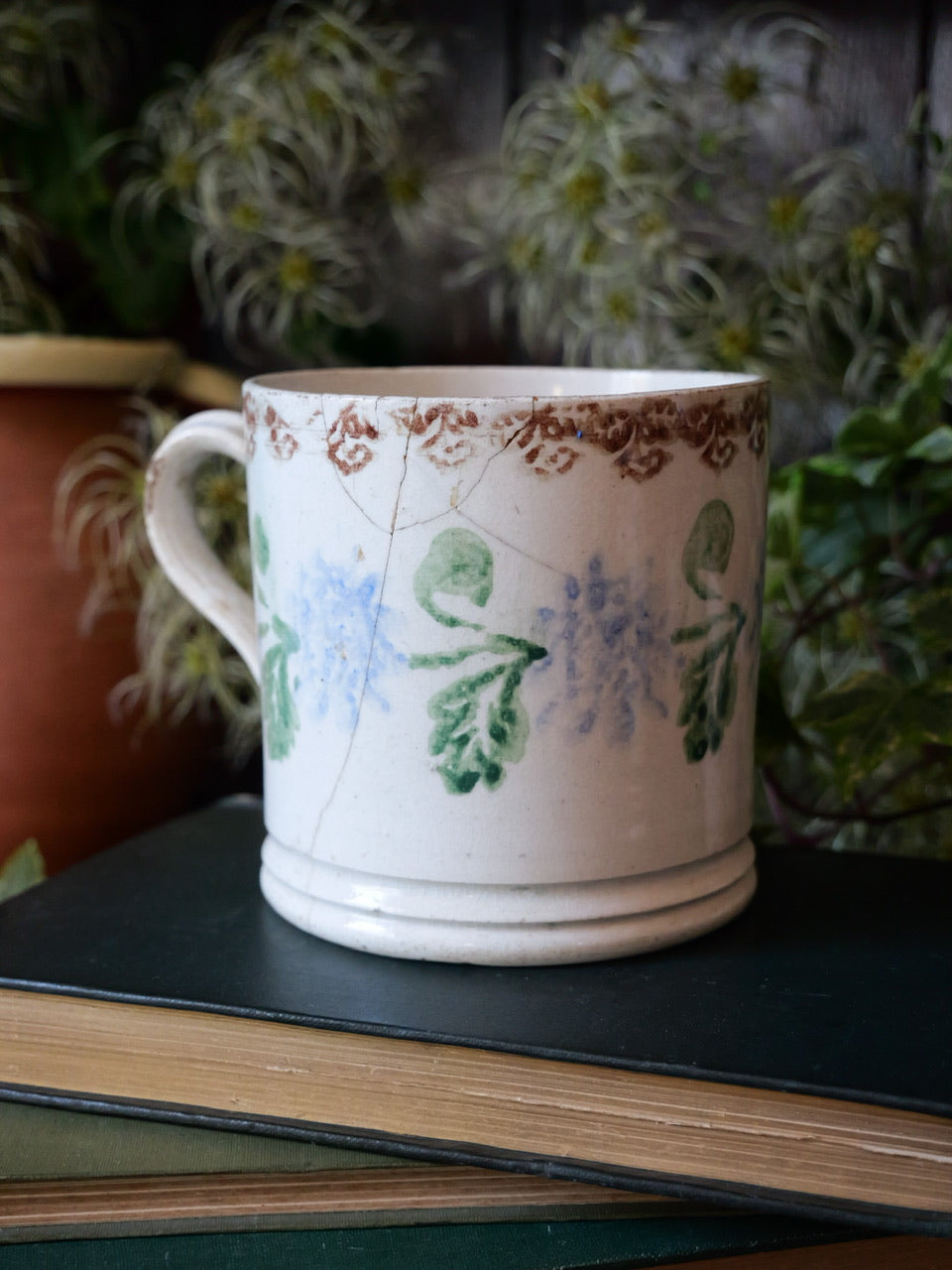 Antique Spongeware Mug #1