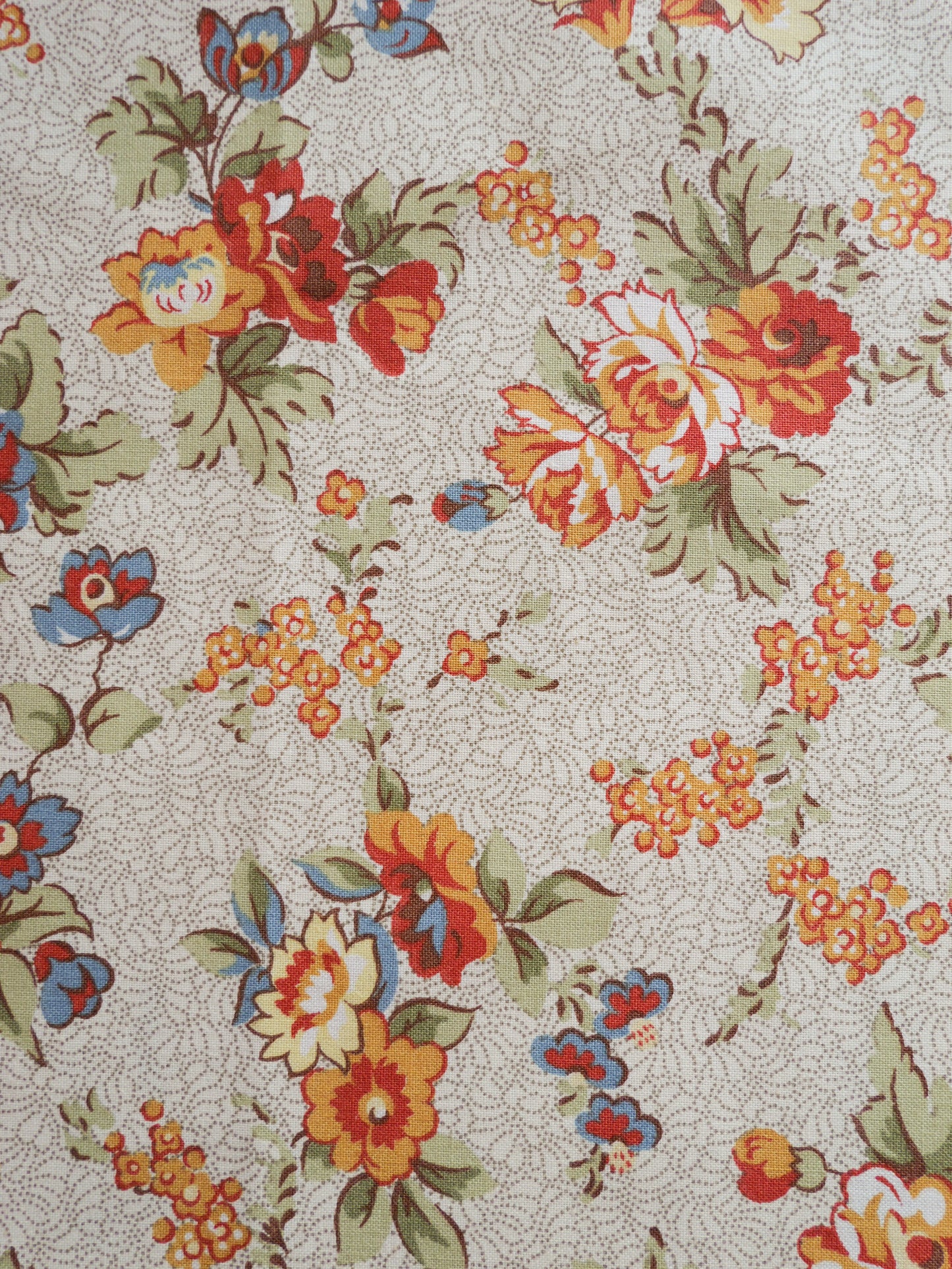 LENGTH: Vintage Laura Ashley Floral Cotton - Oranges