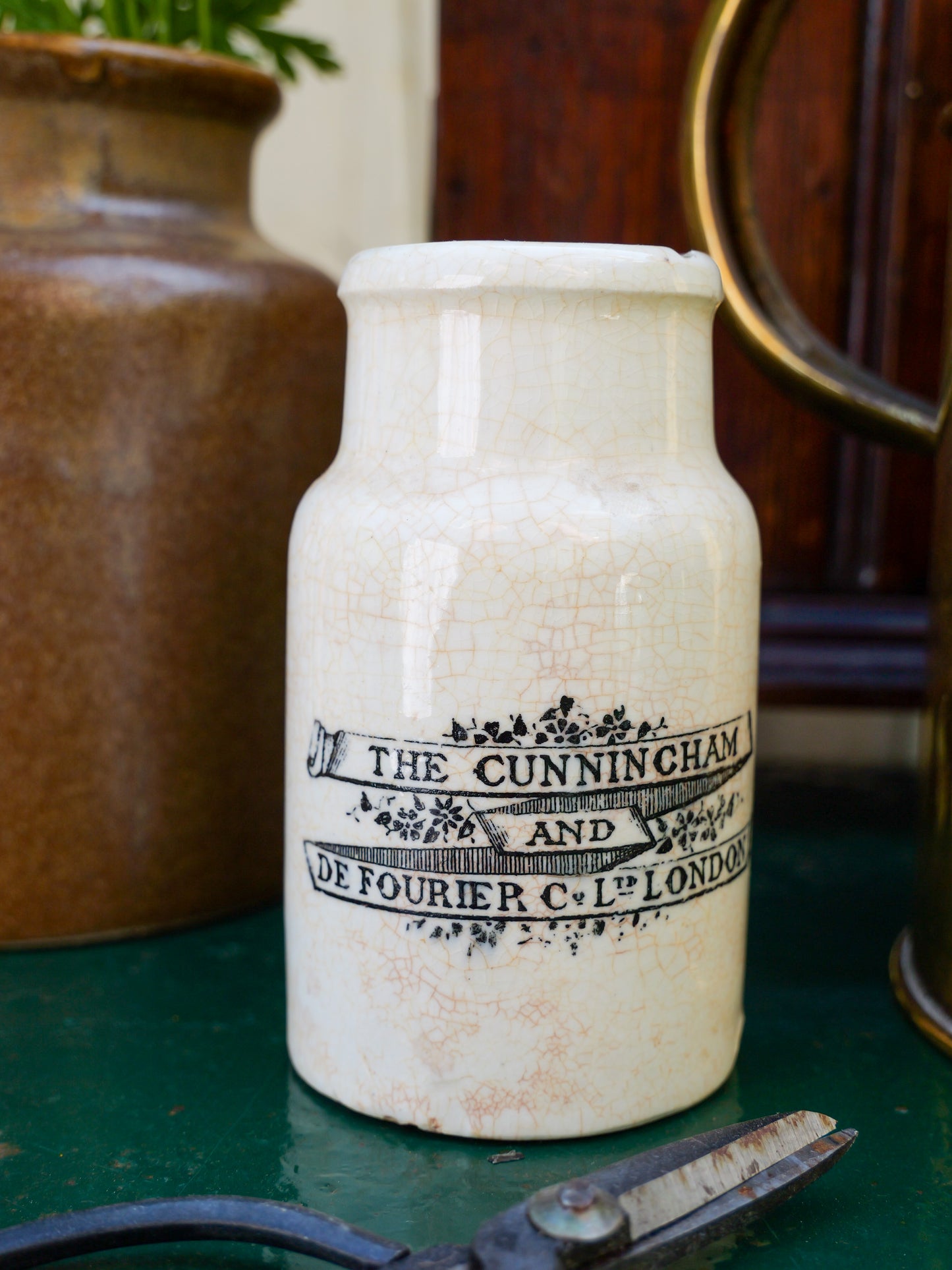 Antique Ironstone Pot - The Cunningham & De Fourier Co. Ltd London