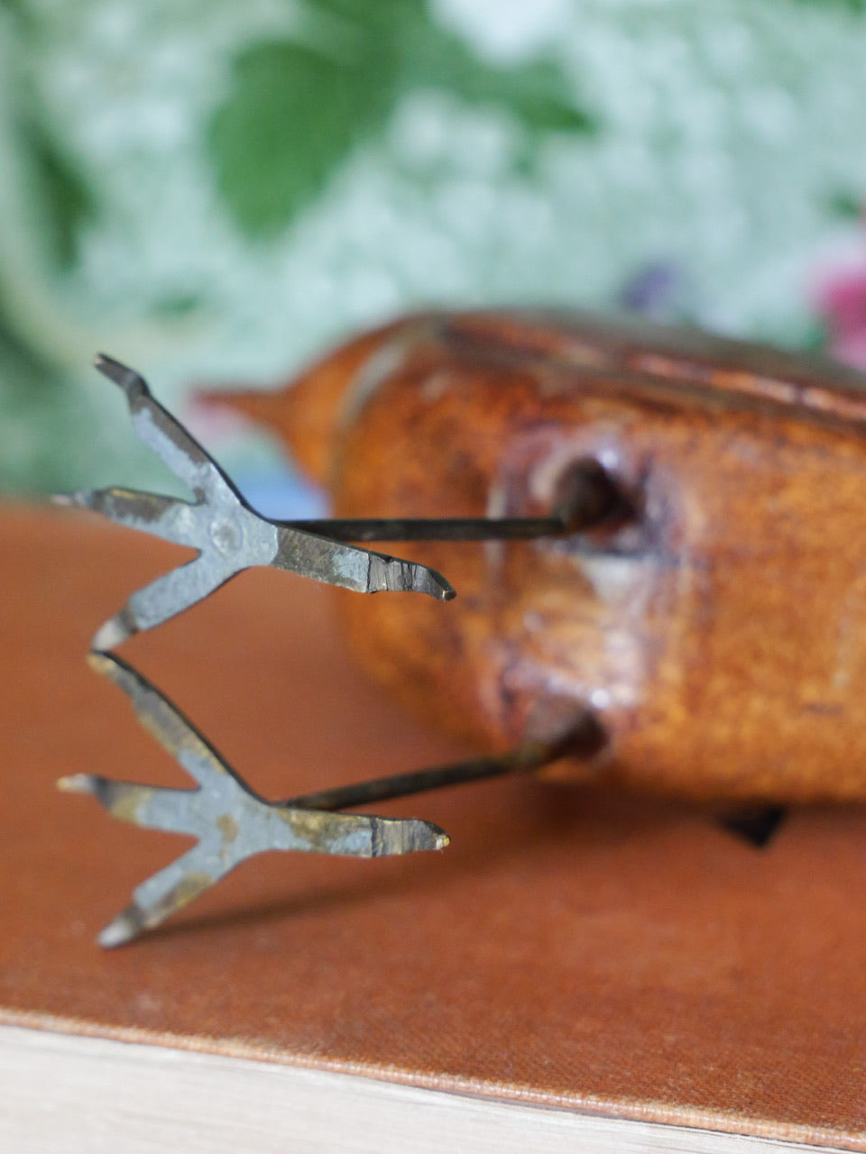 Vintage Hand Carved Wooden Warbler