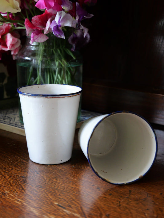 Vintage Enamel Tumbler Set