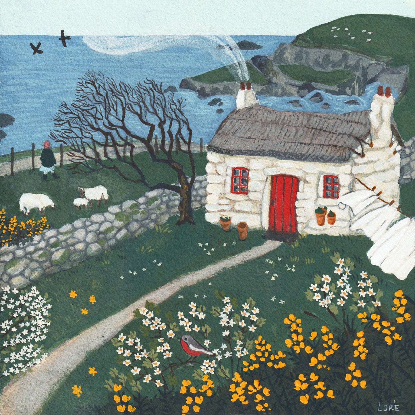 ‘Where the Hawthorn and Gorse Bloom’ - Print by Loré Pemberton