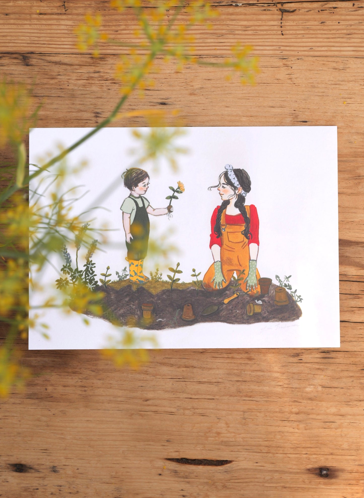 ‘Garden Helper’ - Greeting card by Loré Pemberton