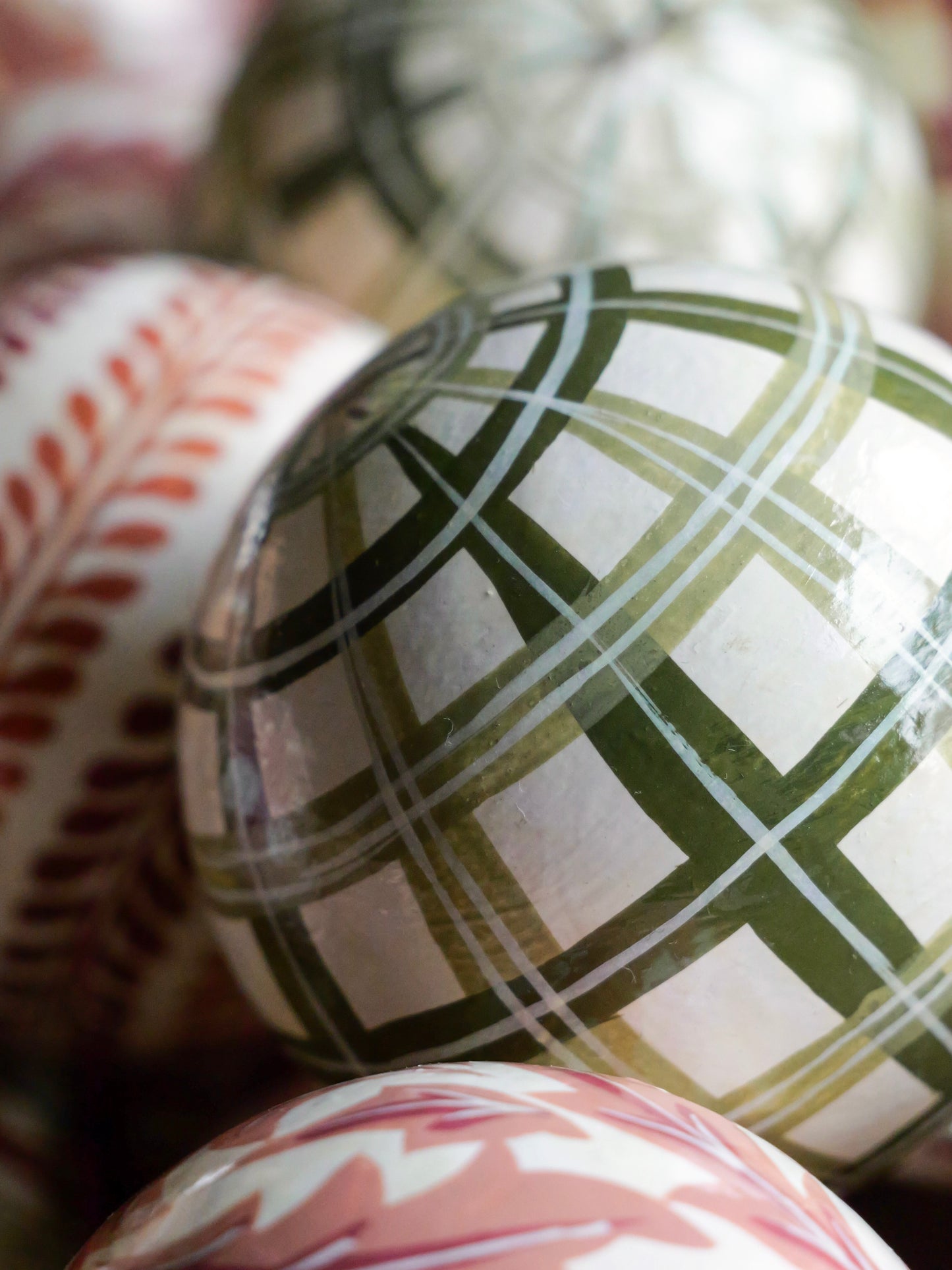 Handpainted Papier Mâché Baubles