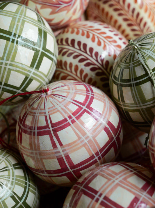 Handpainted Papier Mâché Baubles
