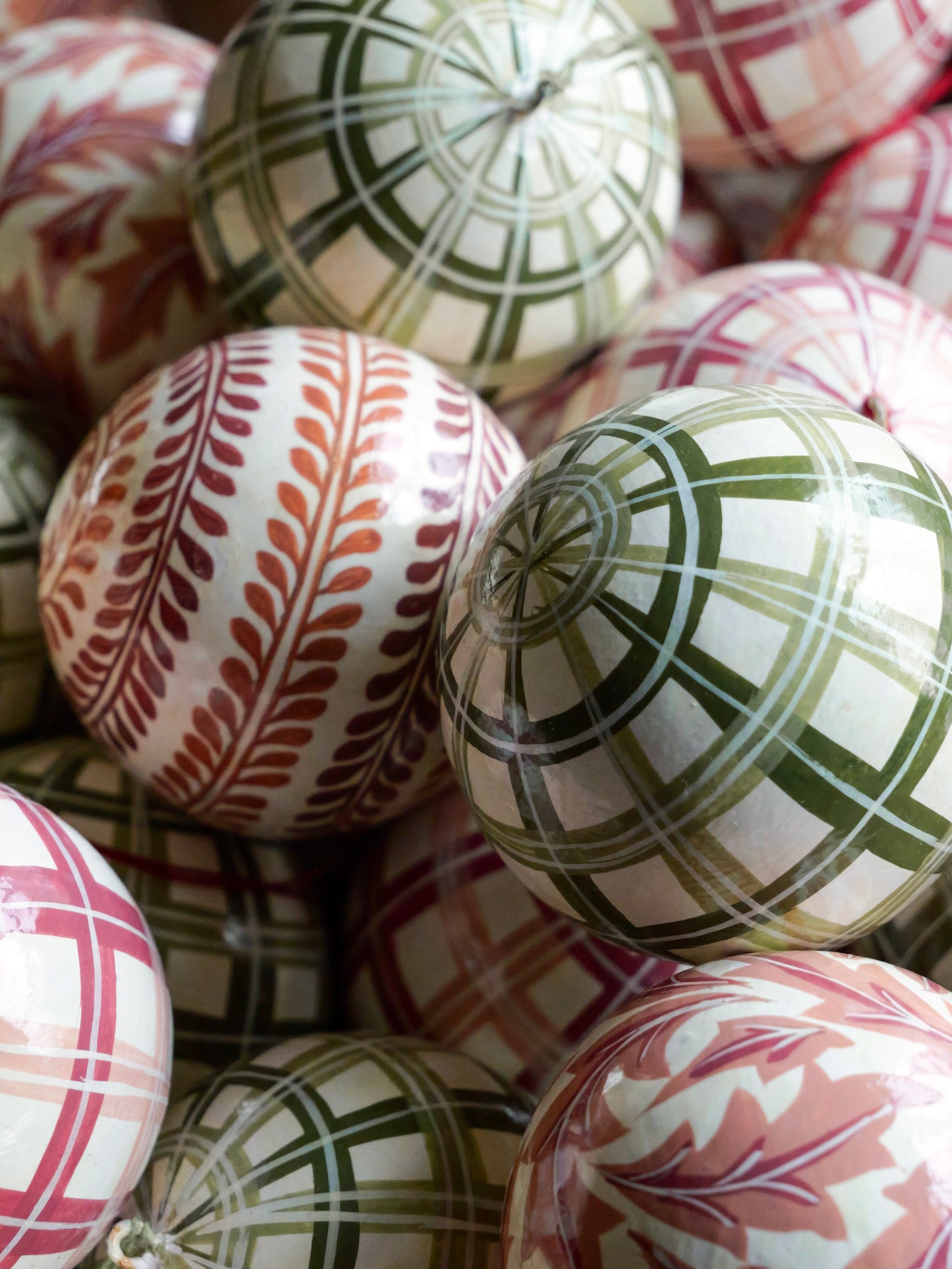 Handpainted Papier Mâché Baubles