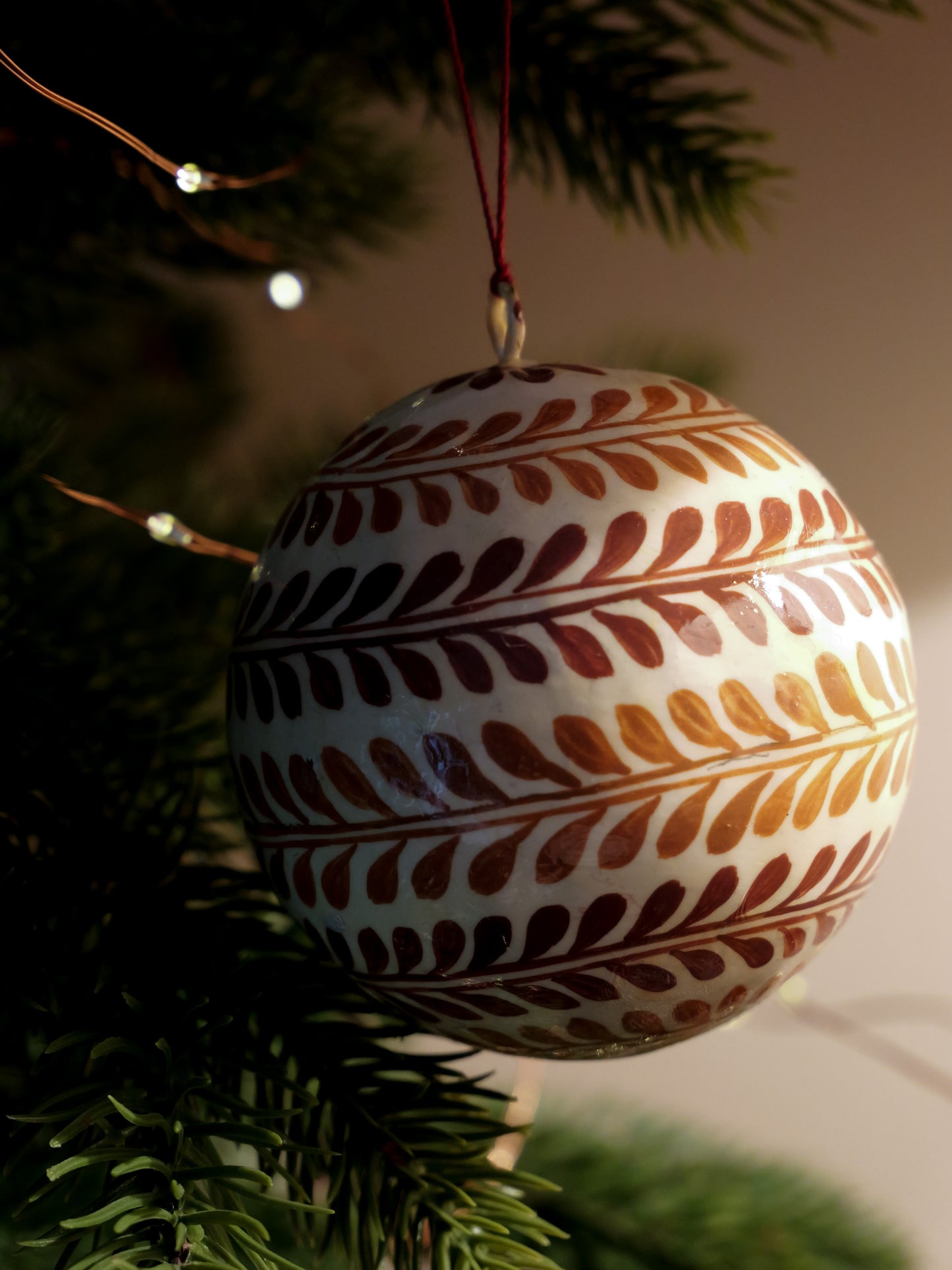 Handpainted Papier Mâché Baubles
