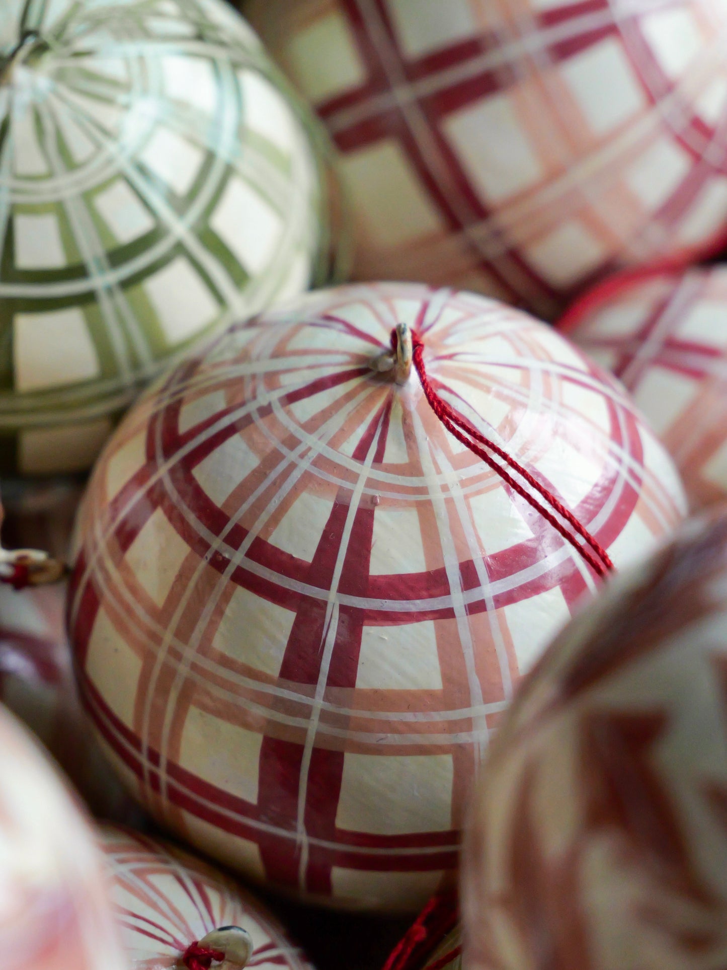 Handpainted Papier Mâché Baubles