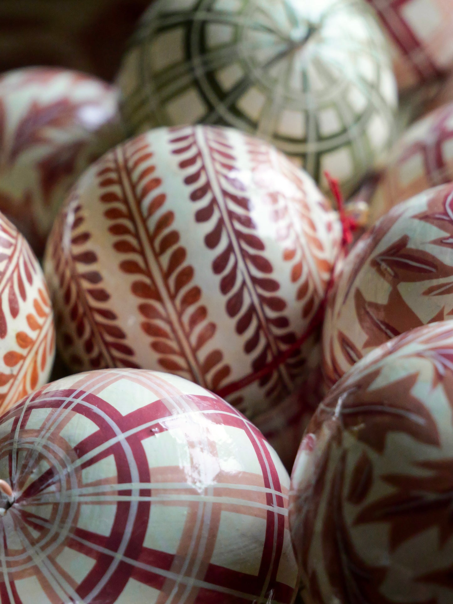 Handpainted Papier Mâché Baubles